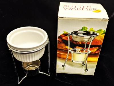 Butter warmer as sold by Euclid Fish Company near Mentor, Ohio