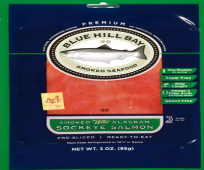 Blue Hill Bay smoked sockeye salmon from Euclid Fish Market, fresh fish market near Mentor, Ohio