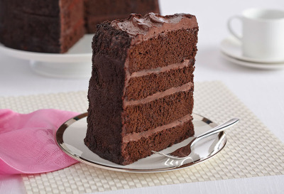 Five layer gourmet chocolate cake from Euclid Fish Market in Mentor, Ohio