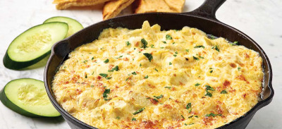 Artichoke & asiago dip from Euclid Fish Market, fresh fish market near Mentor, Ohio